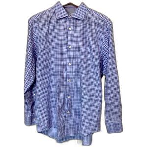 Bugatchi Dress Shirt Men’s Size 17 34/35 Color Blue, Pink, Black Long Sleeve